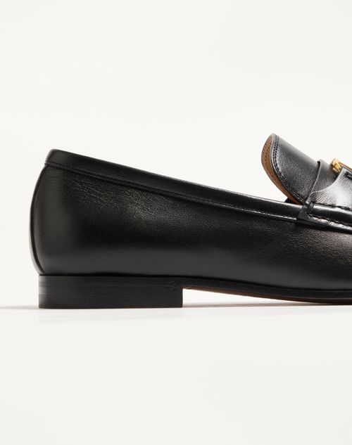 Valentino Garavani - Vlogo Signature Loafer Aus Nappaleder - Schwarz - Mann - Loafers Und Driver
