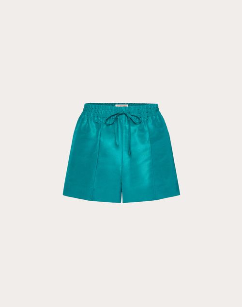 Valentino - Faille Shorts - Aquamarine - Woman - Shorts