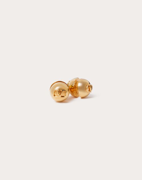 Valentino Garavani - Vlogo Signature Metal Earrings - Gold - Woman - Jewelry