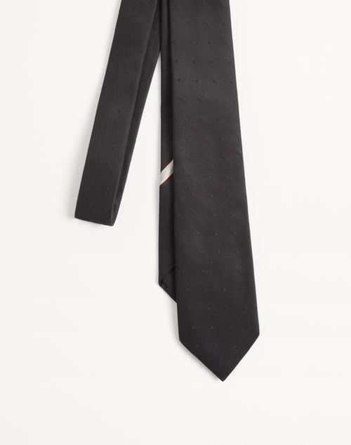 Valentino Garavani - Cravatta Valentino In Cotone - Nero - Uomo - Accessori Tessili