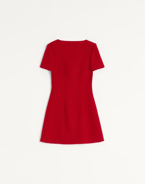 Valentino - Short Dress In Plain Wool Tweed - Paris - Woman - Dresses