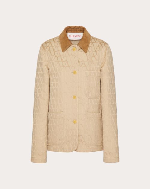 Valentino - Toile Iconographe Cordura Cotton Caban - Beige - Woman - Jackets And Blazers