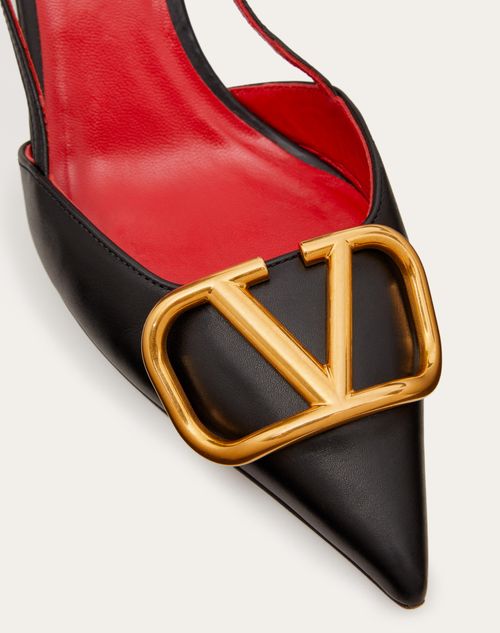 vlogo signature calfskin slingback pump