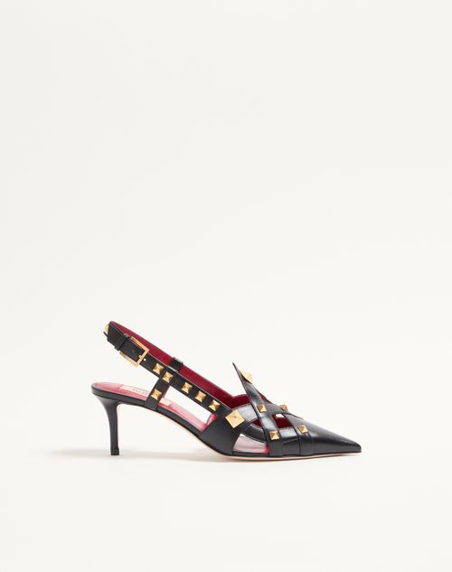 Valentino Garavani - スタディ キッドスキン スリングバックパンプス 65mm - ブラック - ウィメンズ - パンプス
