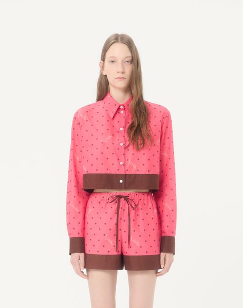 Valentino - Camicia  - Corallo/chocolate - Donna - Camicie E Top