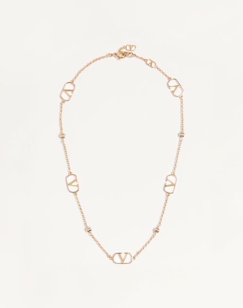 Valentino Garavani - Vlogo Signature Metal Necklace - Gold - Woman - Jewellery