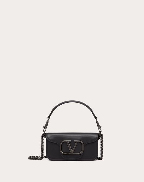 Valentino Garavani - Valentino Garavani Locò Small Shoulder Bag In Calfskin - Black - Woman - Bags