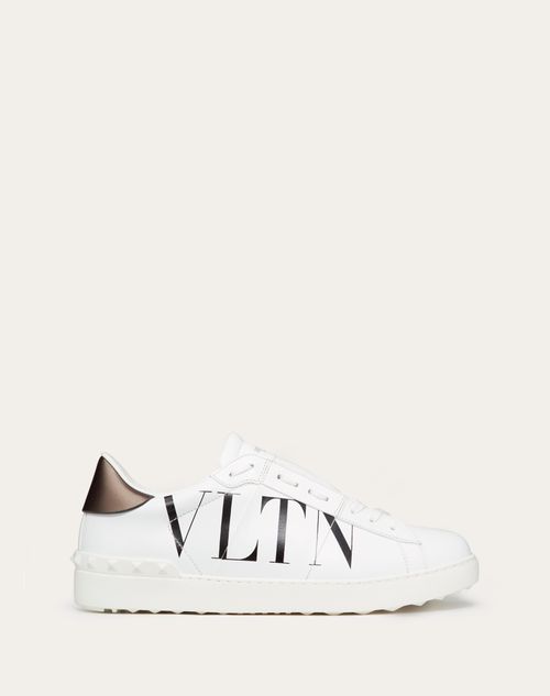 Valentino Garavani - Offene Sneakers Mit Vltn-print - Weiss/ Schwarz - Mann - Open - M Shoes
