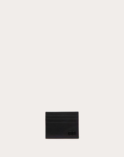 Valentino Garavani - Vlogo Signature Cardholder - Black - Man - Wallets And Small Leather Goods