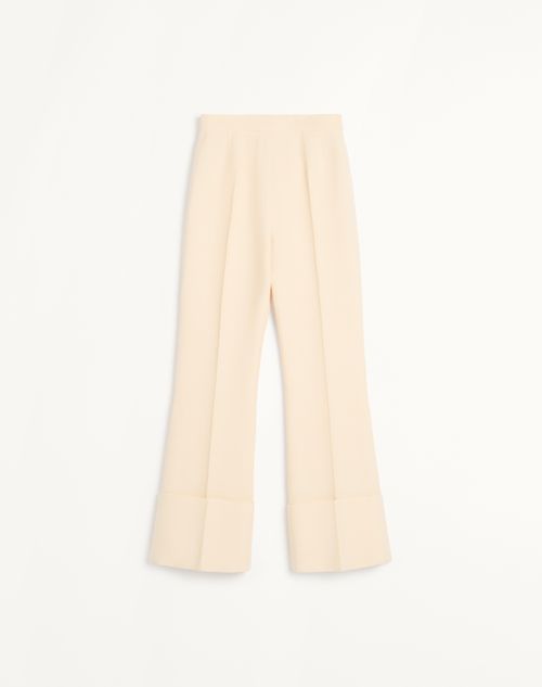 Valentino - Pantalón De Crepe Couture - Abedul - Mujer - Pantalones Largos Y Cortos