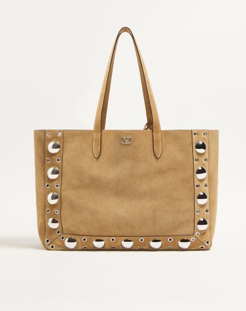 Garavani Nellcôte Large Suede Shopping Bag — YB0R78JET_RDX