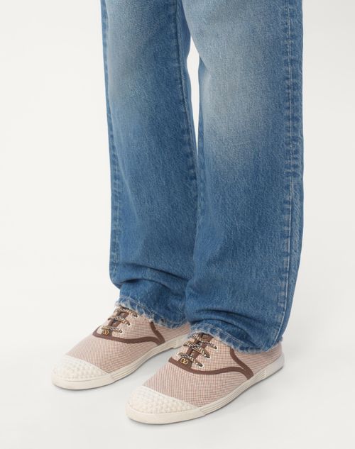 Valentino Garavani - Bay By Bay Fabric Trainer - Beige - Man - Man Shoes Sale