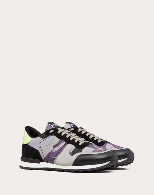 Valentino Garavani - Camouflage Rockrunner Sneaker - Grey/lilac/black - Man - Man View All