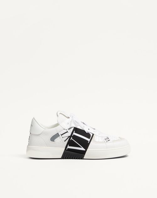 Valentino Garavani - Low-top Calfskin Vl7n Sneaker With Bands - White/ Black - Man - Sneakers