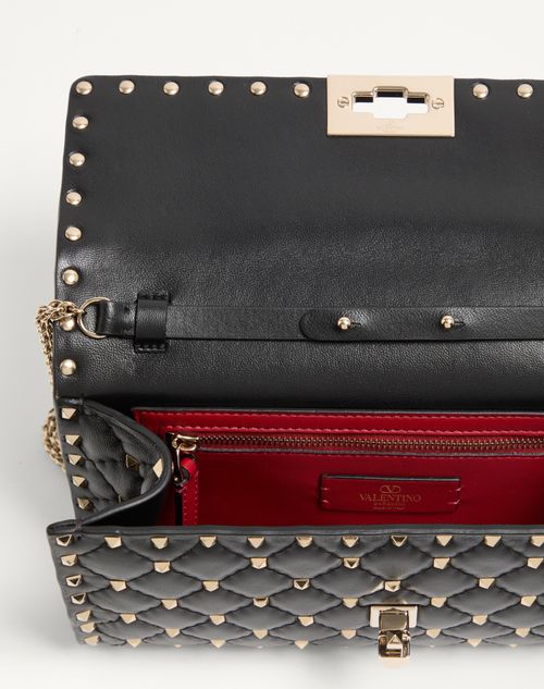 Valentino Garavani - Rockstud Spike Nappa Leather Crossbody Clutch Bag - Black - Woman - Clutches
