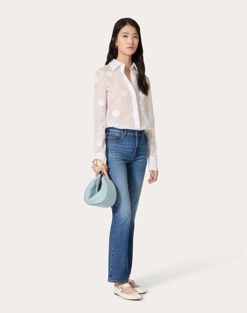 Valentino - Camisa De Daisy Organdis - Marfil - Mujer - Camisas Y Tops