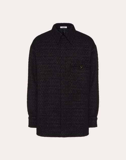 Valentino - Tweed Overshirt - Black - Man - Man Ready To Wear Sale