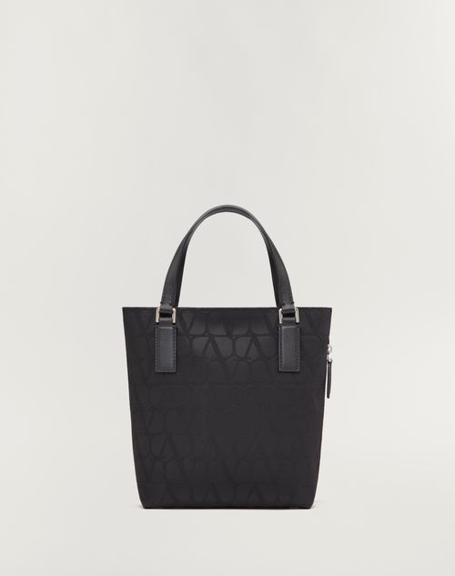 トワル イコノグラフ レザーディテール テクニカルファブリック トートバッグ for メンズ インチ ブラック | Valentino JP