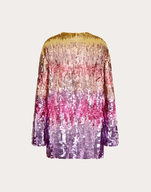 Valentino - Robe Courte Brodée Tulle Illusione - Multicolor - Femme - Robes