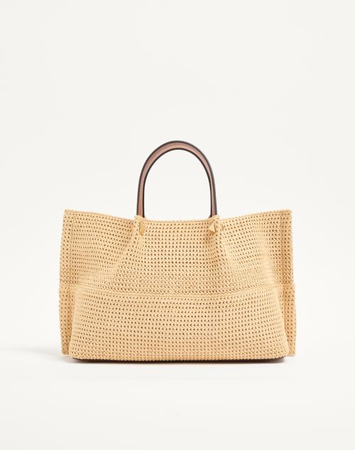 Valentino Garavani - Medium Straw Summer Tote - Natural - Woman - Totes