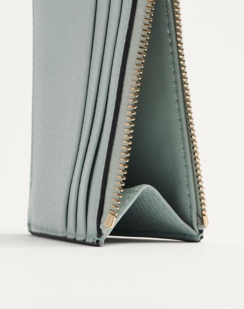 Valentino Garavani - ロックスタッズ グレインカーフスキン カードホルダー - アジュールブルー - ウィメンズ - 