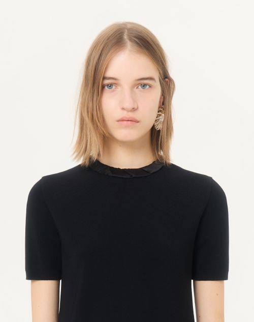 Valentino - Valentino Short Embroidered Knit Dress - Black - Woman - Dresses