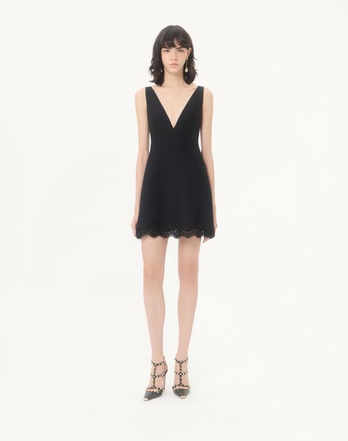 Valentino - Crepe Couture Short Dress - Black - Woman - Dresses