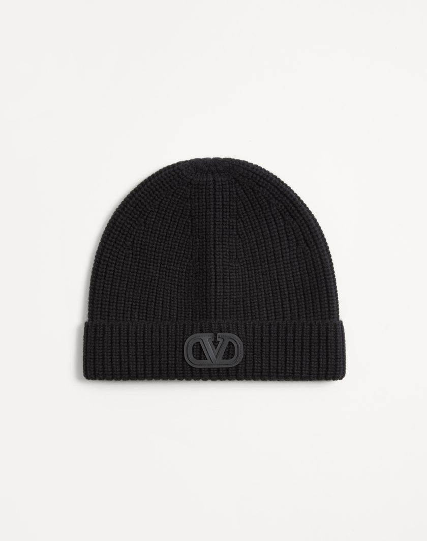 Valentino Handbags Beanie Vlogo Signature In Lana per Uomo in Nero | Valentino IT