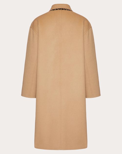 Valentino - Reversible Double-faced Wool Coat With Toile Iconographe Pattern - Camel - Man - Coats And Blazers