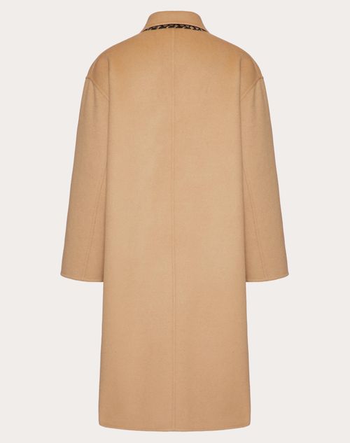 Valentino - Reversible Double-faced Wool Coat With Toile Iconographe Pattern - Camel - Man - Shelf - Mrtw Formalwear