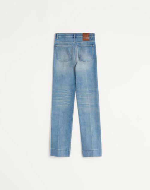 Valentino - Denim Trousers - Denim - Woman - Denim