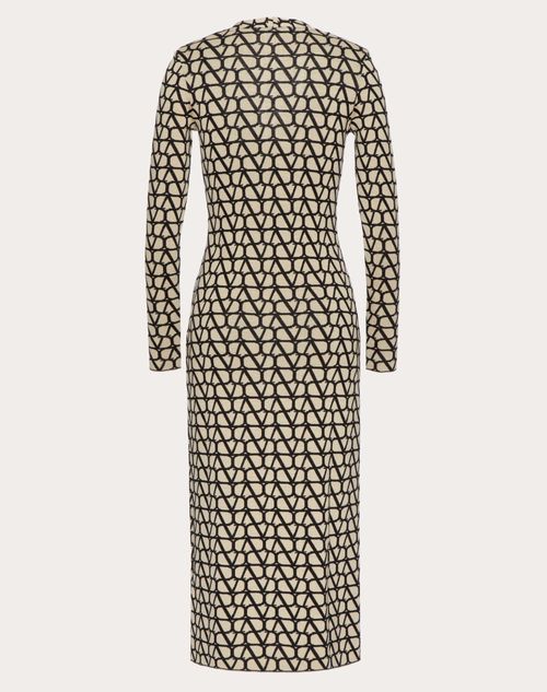 Valentino - Toile Iconographe Wool Cardigan - Beige/black - Woman - Knitwear