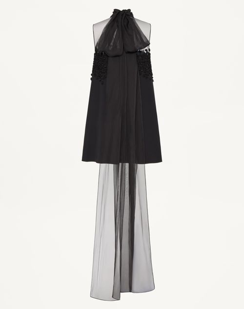 Valentino - Embroidered Structured Couture Short Dress - Black - Woman - Woman Ready To Wear Sale