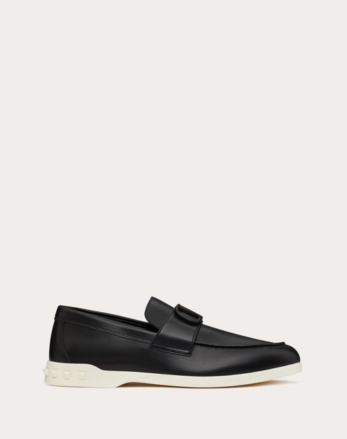 Valentino Garavani - Leisure Flows Calfskin Loafer - Black - Man - Gifts For Him