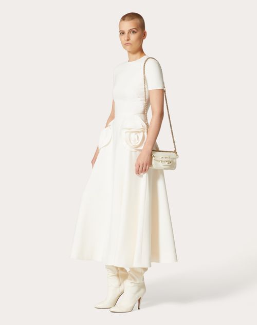 Valentino - Abito Midi In Crepe Couture - Avorio - Donna - Abiti