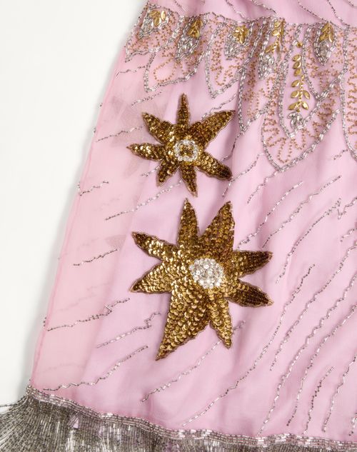 Valentino - Embroidered Short Dress - Pink - Woman - Dresses