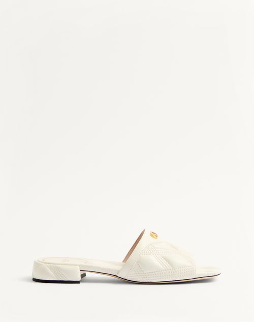 Valentino Garavani - Quiltie 67 Quilted Nappa Leather Slide Sandal 20mm - Ivory - Woman - Slides And Thongs