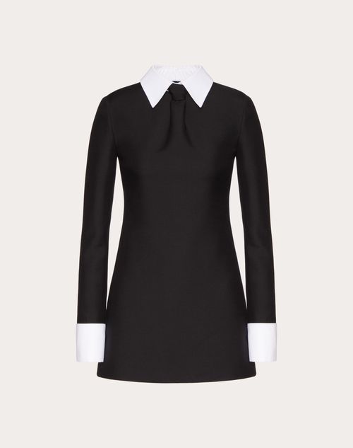 VALENTINO GARAVANI Cape-effect cotton-poplin mini shirt dress