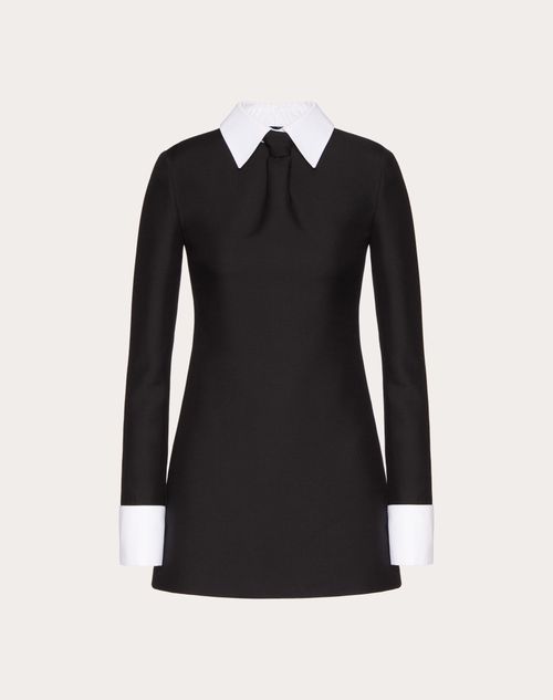 Valentino - Crepe Couture Short Dress - Black/white - Woman - New Arrivals