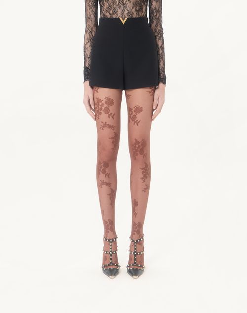 Valentino - Crepe Couture Shorts - Black - Woman - Trousers And Shorts