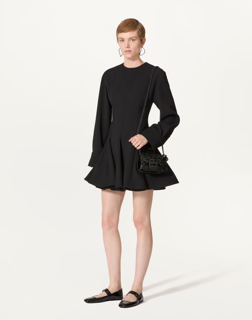 Valentino Garavani - Valentino Garavani Locò Small Embroidered Shoulder Bag In Eel Skin - Black - Woman - Woman Bags & Accessories Sale