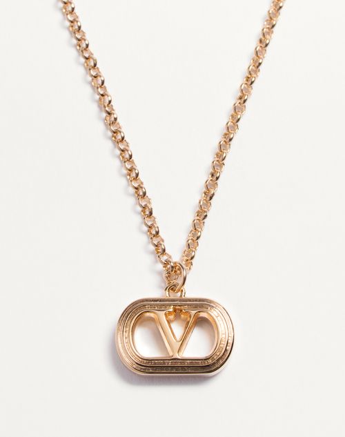 Valentino Garavani - Valentino Ovalette Metal Necklace - Gold - Man - Jewellery