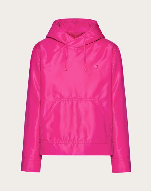 Valentino - Nylon Sweatshirt With Stud Detail - Pink Pp - Man - Outerwear