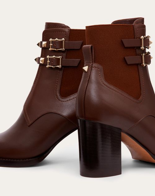 Valentino Garavani - Rockstud Calfskin Ankle Boot 70 Mm - Fondant - Woman - Boots