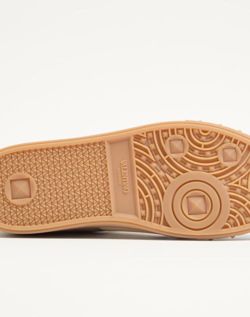 Valentino Garavani - Upvillage Low Top Trainer In Split Leather And Calfskin Nappa Leather - Khaki/ivory - Man - Sneakers