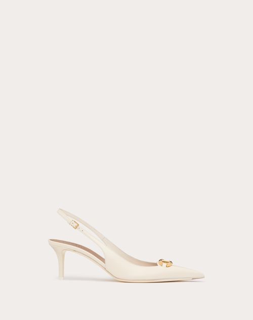 Valentino Garavani - The Bold Edition Vlogo Calfskin Slingback Pump 60mm - Ivory - Woman - New Arrivals