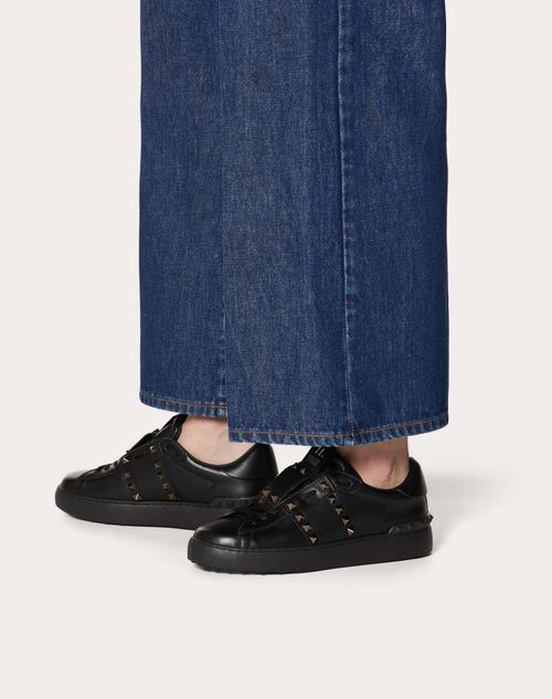 Sneakers Rockstud Untitled Noir Aus Kalbsleder fur Frau in Schwarz Valentino AT