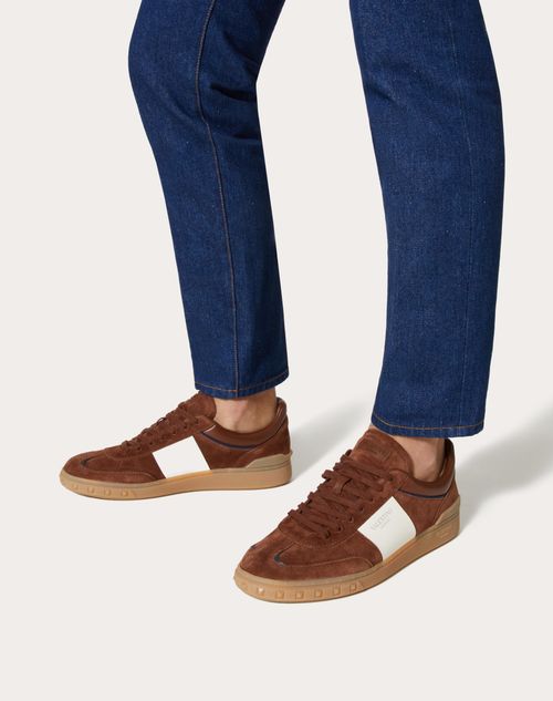 Upvillage Low Top Sneaker In Split Leather And Calfskin Upvillage Low Top Sneaker In Split Leather And Calfskin