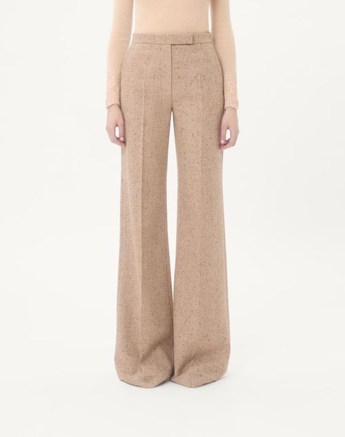 Valentino - Natté Buttoned Weave Trousers - Ivory/beige - Woman - Pants And Shorts