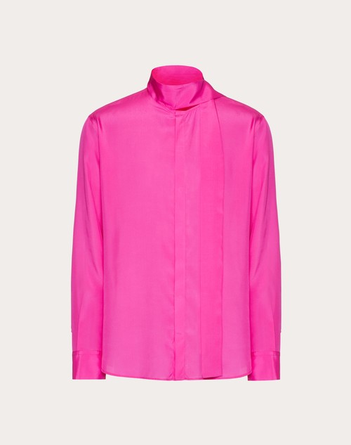 dark pink silk shirt